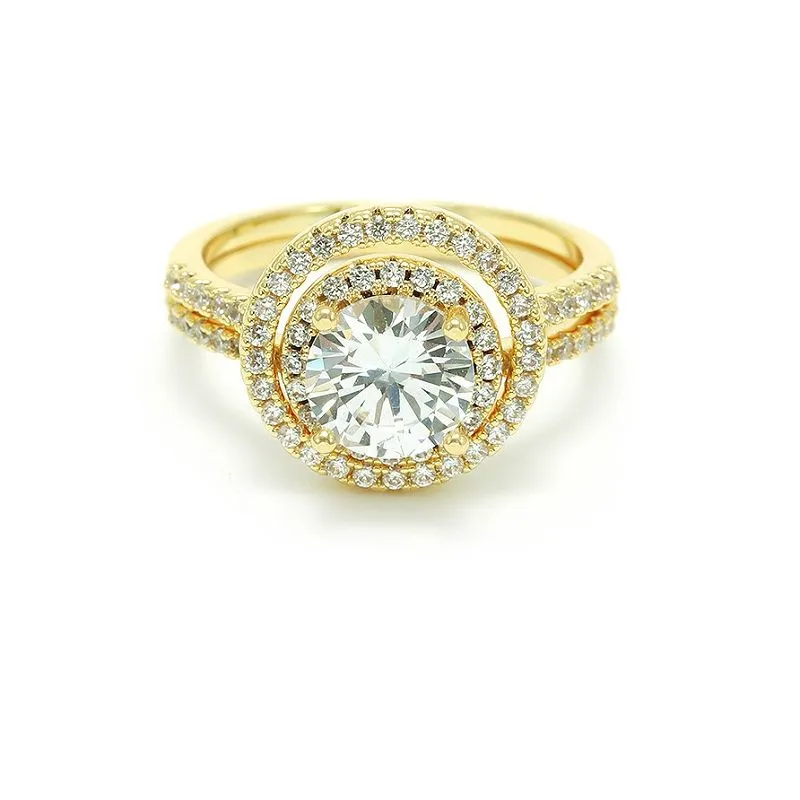 Двоструки прстен Позлаћен