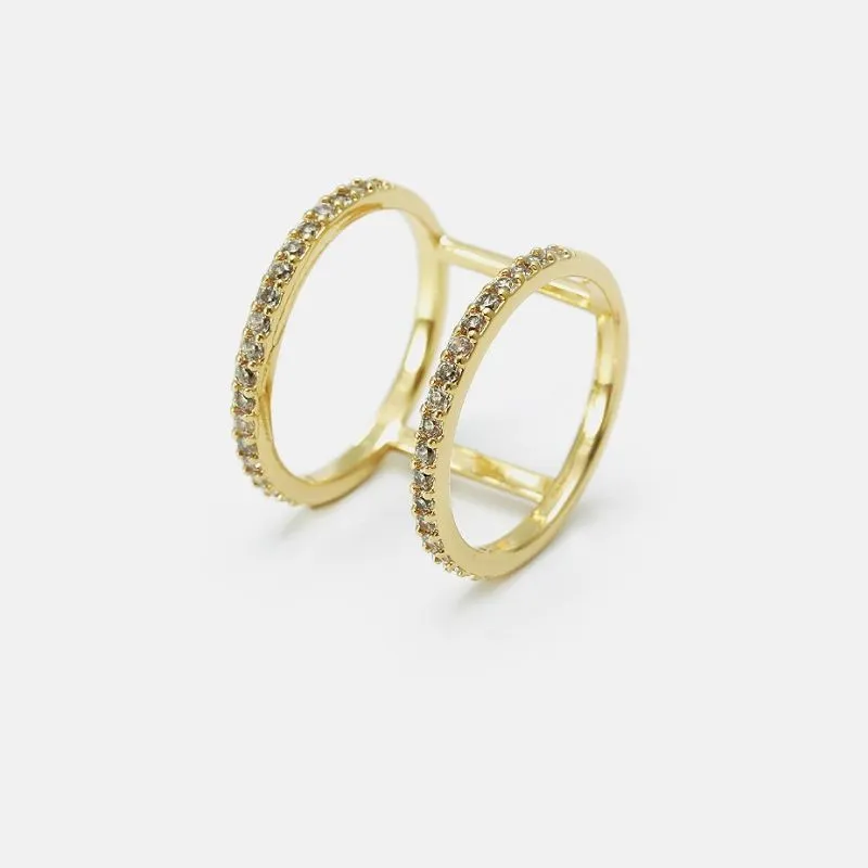 Позлаћени модни прстен за жене