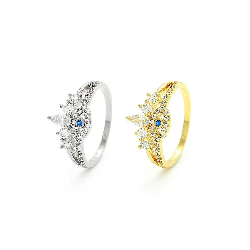 Позлаћени сребрни прстен за зла око