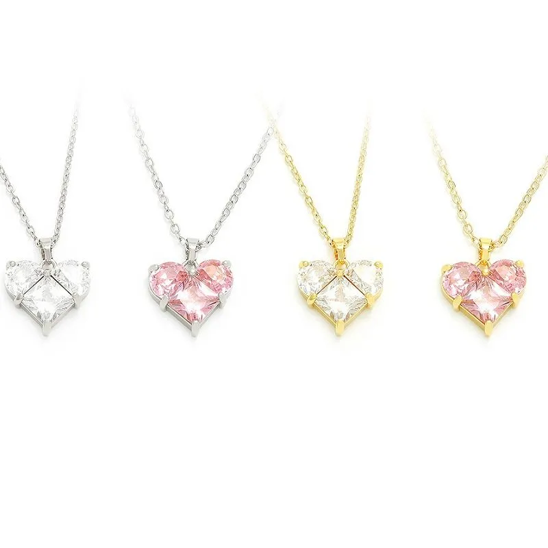 Романтично срце привезак позлаћен