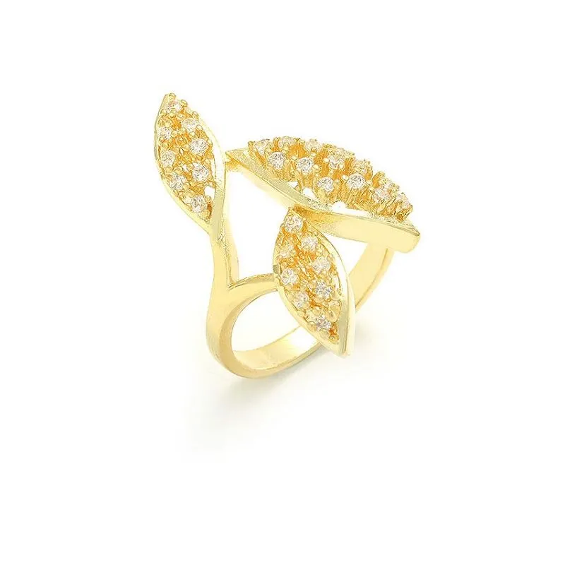 Прстен у облику сребрног листа