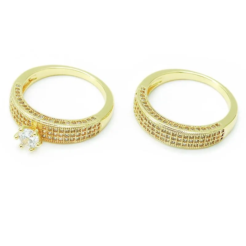 Јединствени позлаћени свадбени прстен